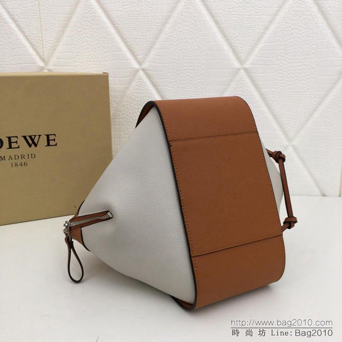 LOEWE羅意威 最新爆款 羅家Hammock系列 荔枝皮拼色 百搭款 小牛皮手提肩背包 0164  jdl1099